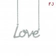 Diamond love necklace