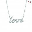 Diamond love necklace