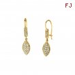 Diamond marquise shape drop earrings