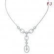 Diamond Necklace, 14K White Gold