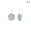 Diamond octagonal shape earrings
