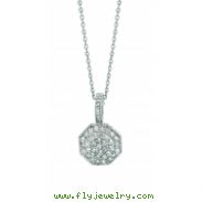Diamond octagonal shape necklace