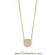 Diamond octagonal shape necklace