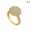 Diamond octagonal shape ring