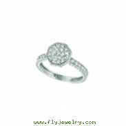 Diamond octagonal shape ring