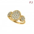 Diamond oval & round shape ring