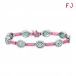 Diamond oval 2 bars bracelet