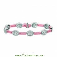 Diamond oval 2 bars bracelet