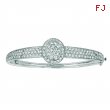 Diamond oval bangle