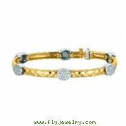 Diamond oval bracelet