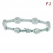 Diamond oval bracelet