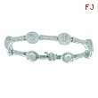 Diamond oval bracelet