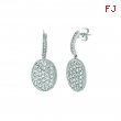 Diamond oval drop earrings