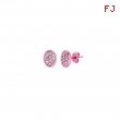Diamond oval earrings