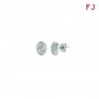 Diamond oval earrings