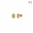 Diamond oval earrings