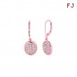 Diamond oval earrings