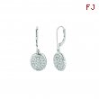Diamond oval earrings
