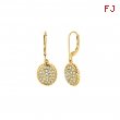 Diamond oval earrings