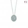 Diamond oval necklace