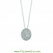 Diamond oval necklace