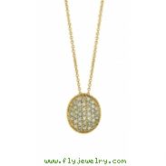 Diamond oval necklace
