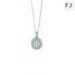 Diamond oval necklace