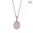 Diamond oval necklace