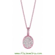 Diamond oval necklace