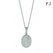 Diamond oval necklace