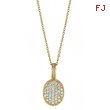 Diamond oval necklace