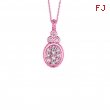 Diamond oval necklace