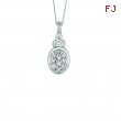 Diamond oval necklace