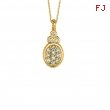Diamond oval necklace