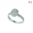 Diamond oval ring