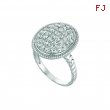 Diamond oval ring