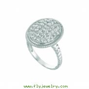 Diamond oval ring