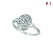 Diamond oval ring