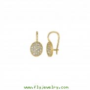 Diamond oval shape earrings