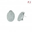 Diamond oval shape earrings
