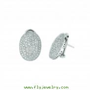 Diamond oval shape earrings