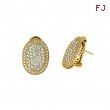 Diamond oval shape earrings