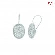 Diamond oval shape earrings