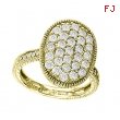 Diamond oval shape ring