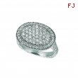 Diamond oval shape ring