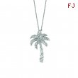 Diamond palm tree necklace