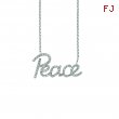 Diamond peace necklace