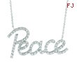 Diamond peace necklace