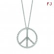 Diamond peace sign necklace