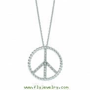 Diamond peace sign necklace